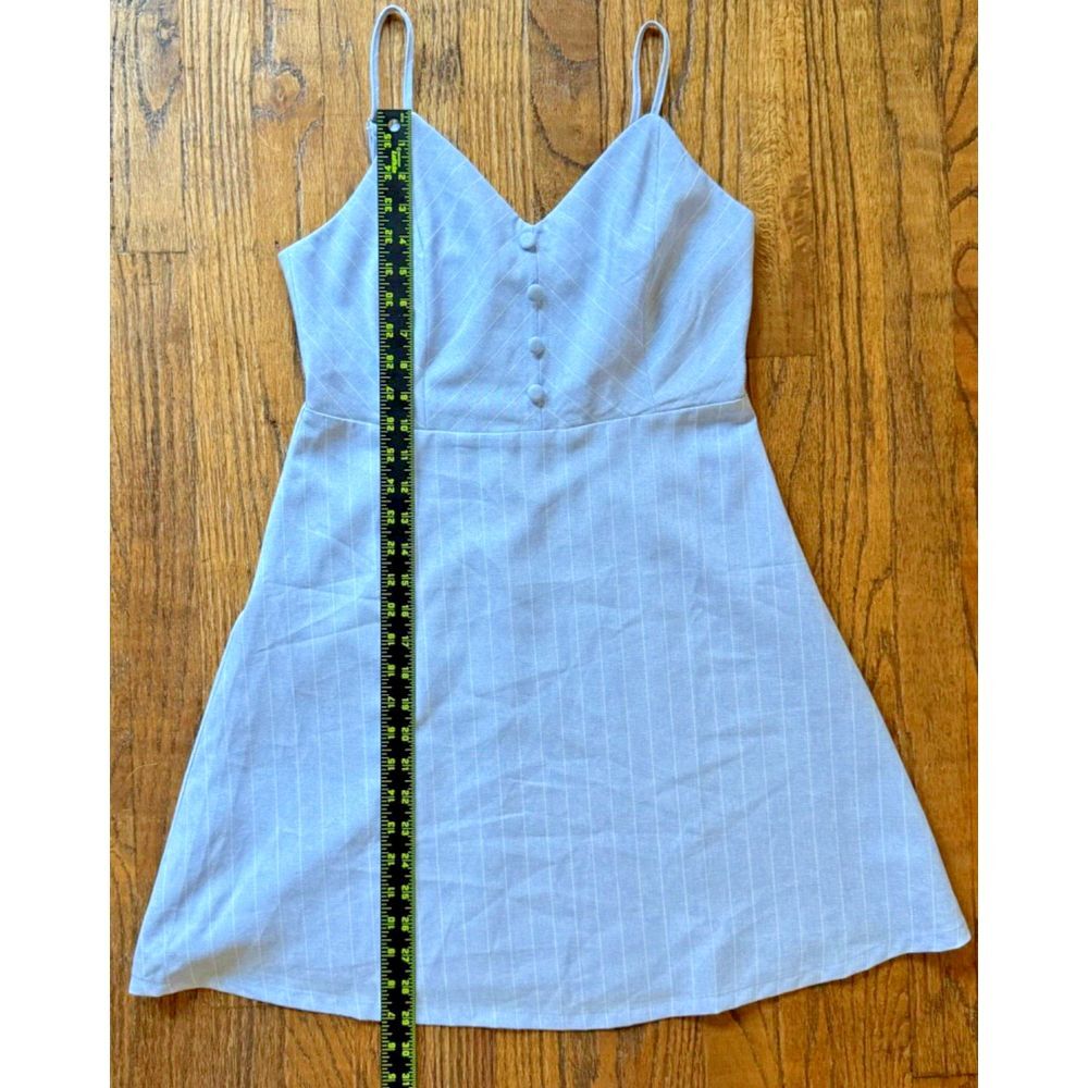 Lulu's Dress Women‎ Medium Blue White Shoreline Stripes Sleeveless Skater Dress - Picture 15 of 16